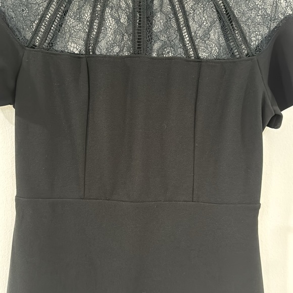 Express Black lace flutter sleeve mini dress whimsigoth dark - Picture 6 of 9